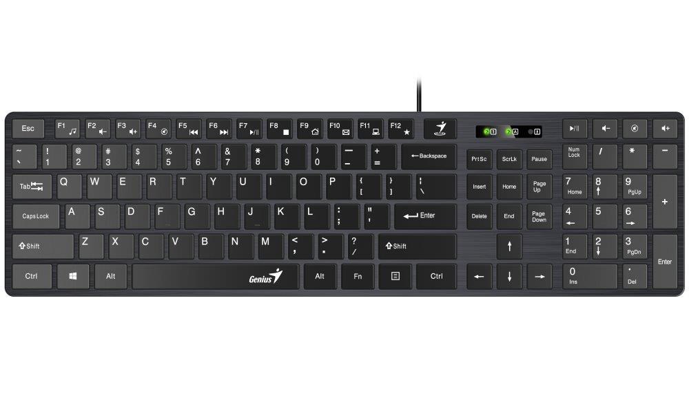 GENIUS set klávesnica + myš Slimstar C126/  drôtový set/  USB/  čierna/  CZ+SK rozloženie1 