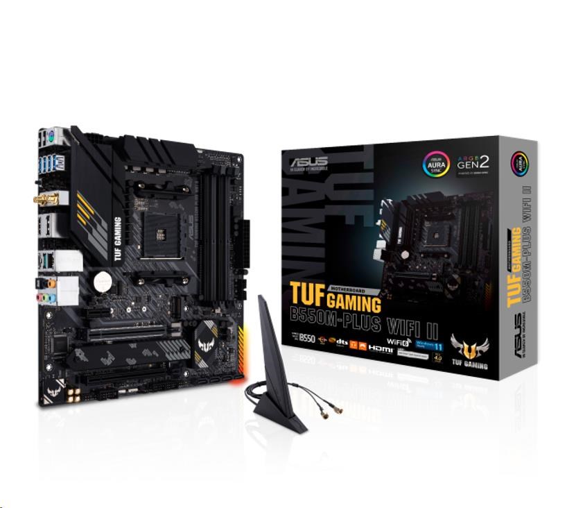 ASUS MB Sc AM4 TUF GAMING B550M-PLUS WIFI II, AMD B550, 4xDDR4, 1xDP, 1xHDMI, WI-FI, mATX0 