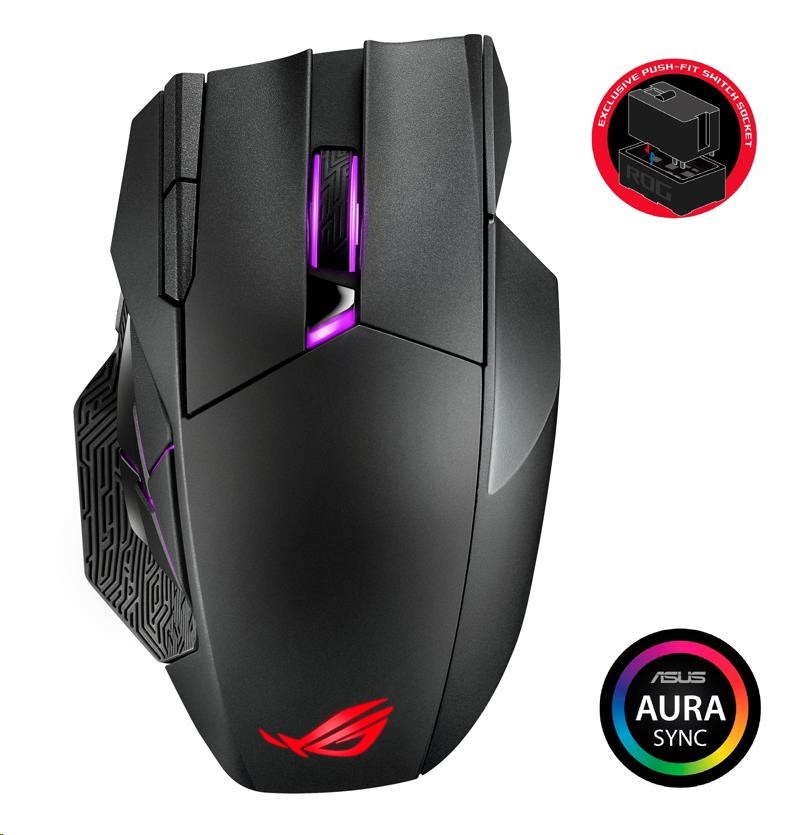 Myš ASUS ROG SPATHA X (P707),  bezdrôtová,  čierna0 