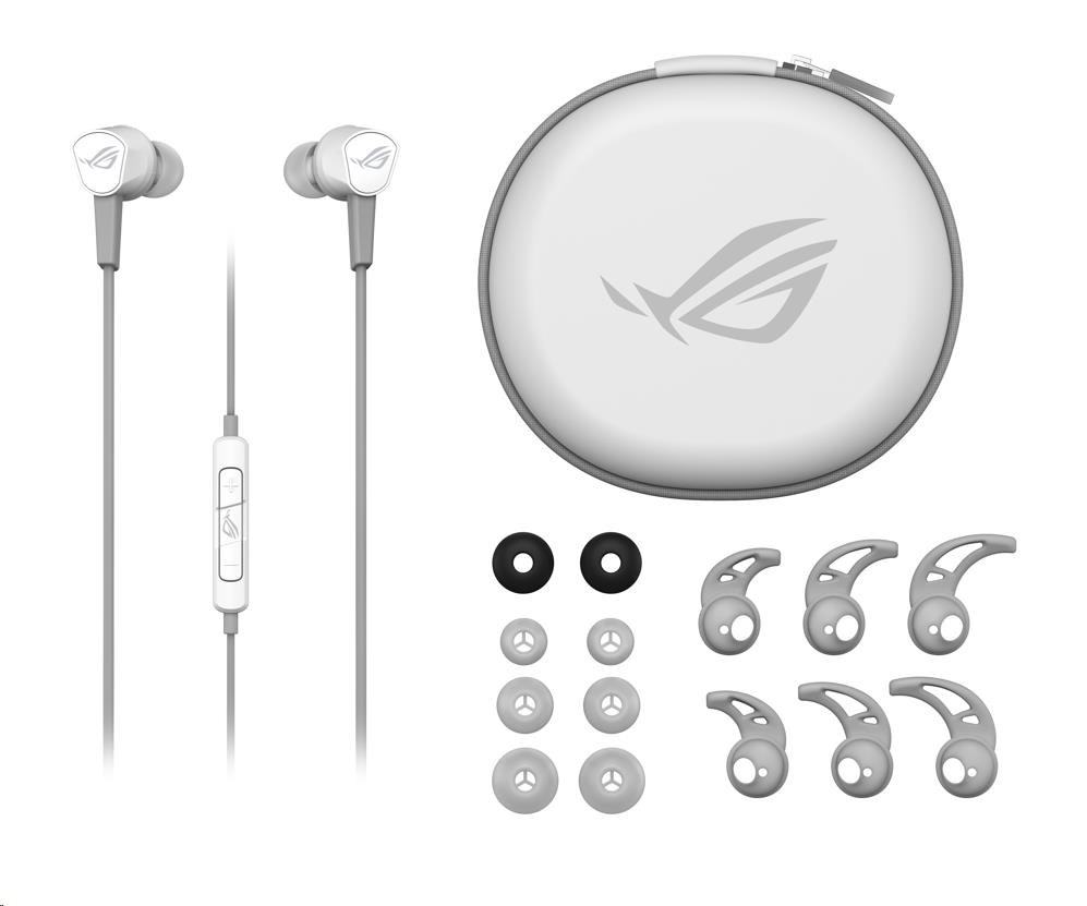 ASUS sluchátka ROG CETRA II CORE MOONLIGHT WHITE,  In-ear Gaming Headphones,  bílá3 