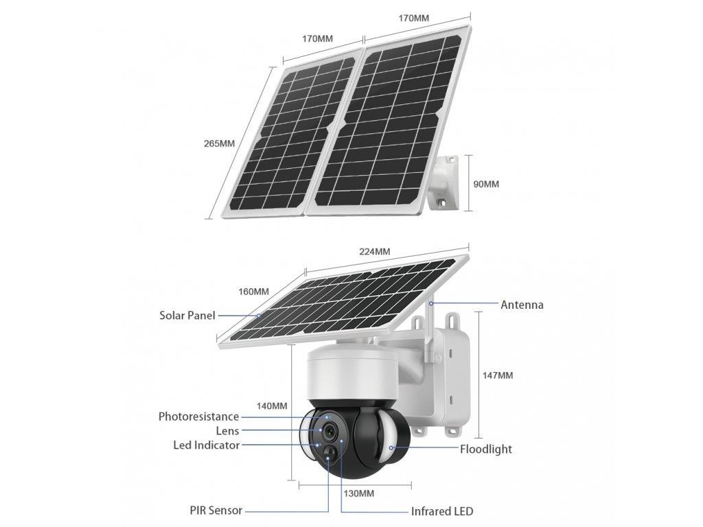 Viking solárna outdoorová HD kamera HDs02 4G, bílá1 