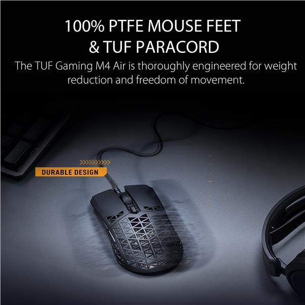 Myš ASUS TUF GAMING M4 AIR (P307),  USB,  čierna10 