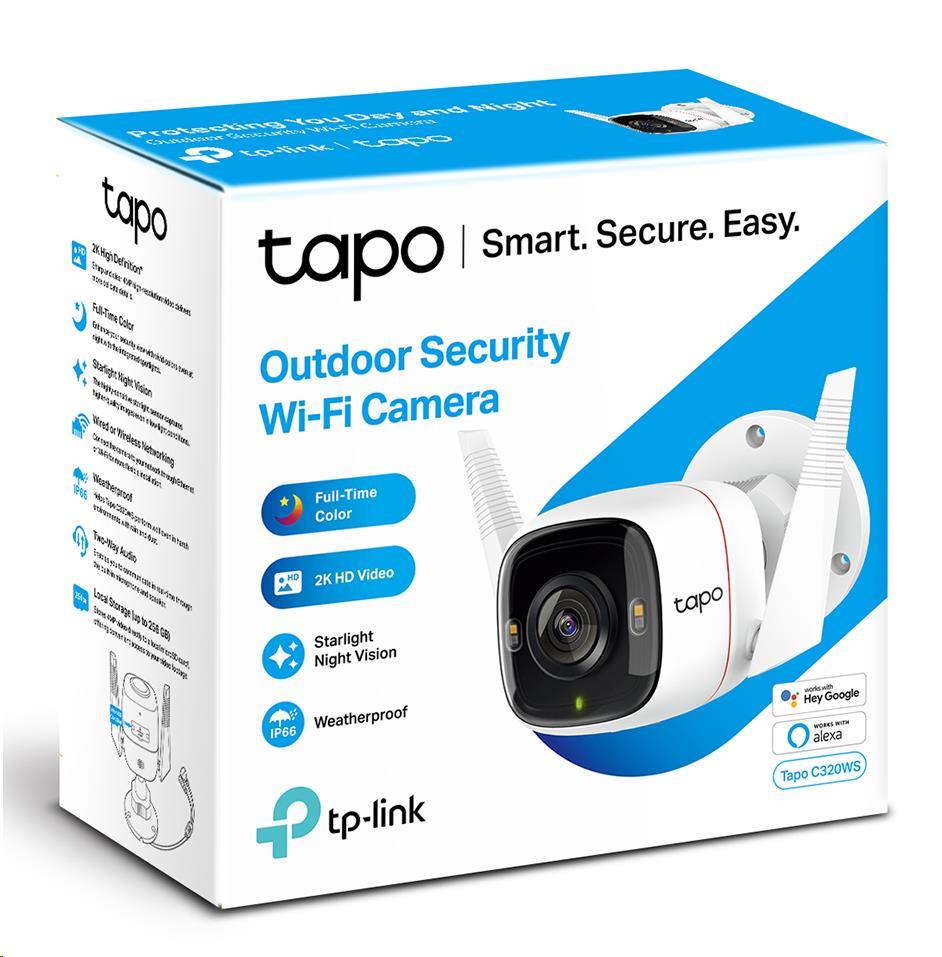 TP-Link Tapo C320WS venkovní kamera,  (4MP,  2K QHD 1440p,  WiFi,  IR 30m,  micro SD card)2 