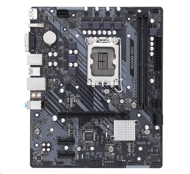 ASRock MB Sc LGA1700 B660M-HDV, Intel B660, 2xDDR4, 1xDP, 1xHDMI, 1xVGA, mATX3 