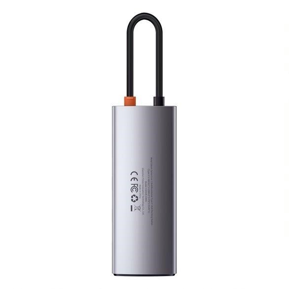 Baseus Metal Gleam Series 5v1 HUB Type-C (USB-C PD 100W,  3* USB 3.0,  HDMI) šedá2 