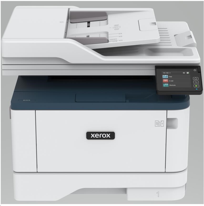 Xerox B305V_DNI B&W laser. MFZ,  A4,  512 MB,  DUPLEX,  ADF,  38 strán za minútu,  Ethernet/ Wifi/ USB,  Apple AirPrint1 