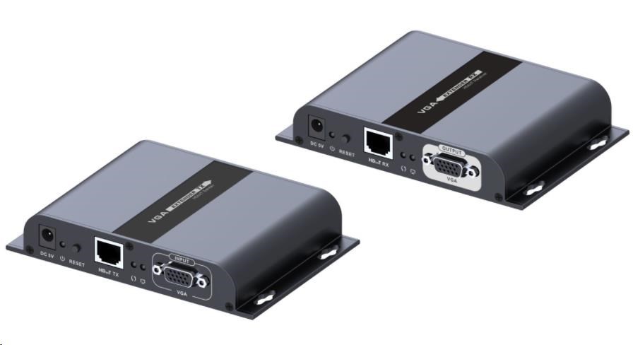 Extender PremiumCord VGA na 120 m cez LAN,  cez IP,  HDBitT0 