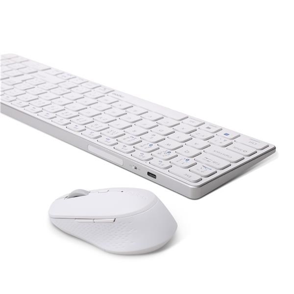 Set klávesnice a myši RAPOO 9700M,  bezdrôtový,  CZ/ SK,  biely4 