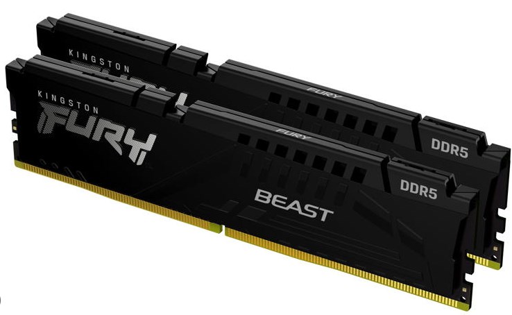 DIMM DDR5 64GB 5600MHz CL40 (sada 2) KINGSTON FURY Beast Black0 