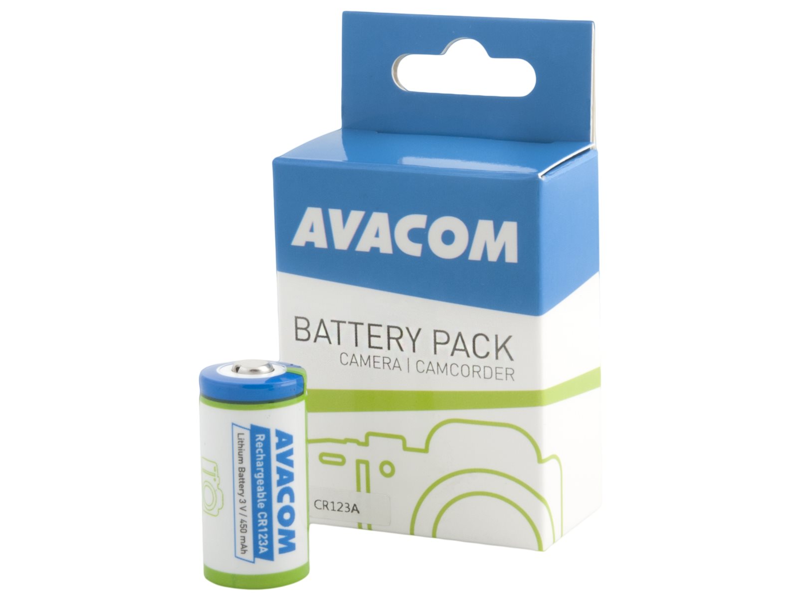 AVACOM nabíjecí fotobaterie Avacom CR123A 3V 450mAh 1.4Wh0 
