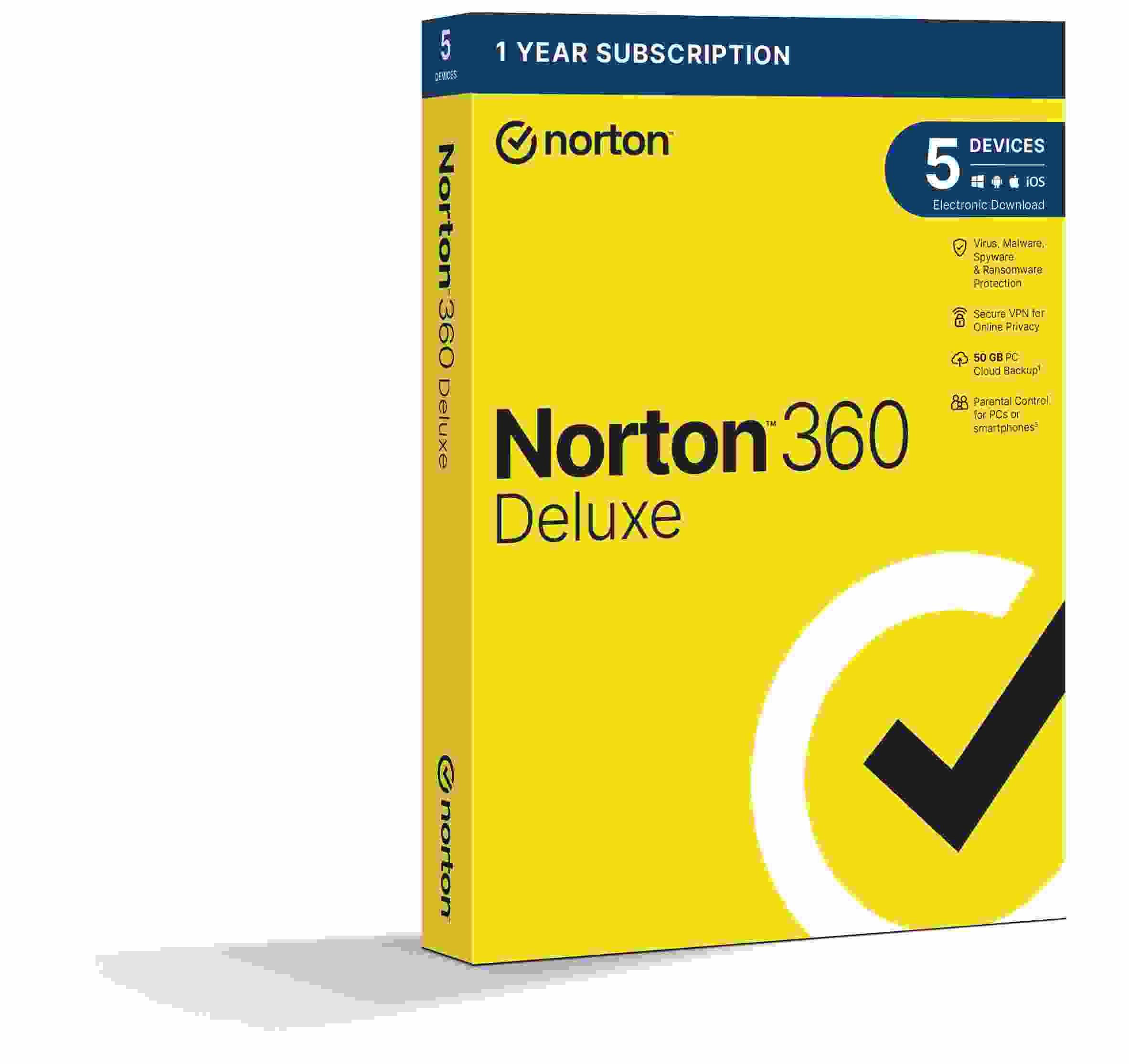 NORTON 360 DELUXE 50 GB + VPN 1 používateľ pre 5 zariadení na 1 rok - BOX0 