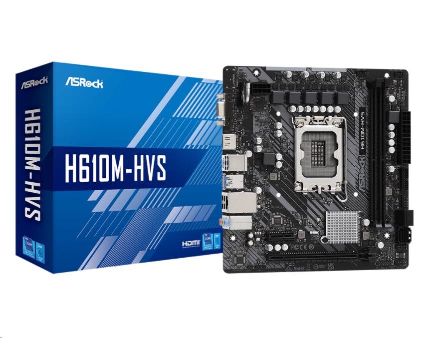 ASRock MB Sc LGA1700 H610M-HVS,  Intel H610,  2xDDR4,  1xHDMI,  1xVGA,  mATX4 