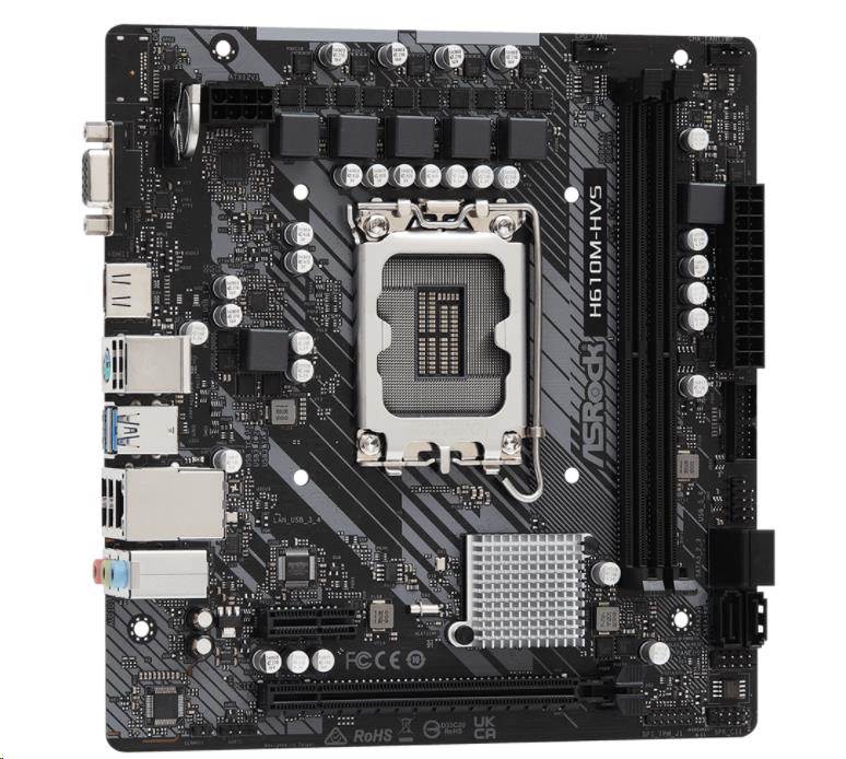 ASRock MB Sc LGA1700 H610M-HVS,  Intel H610,  2xDDR4,  1xHDMI,  1xVGA,  mATX1 