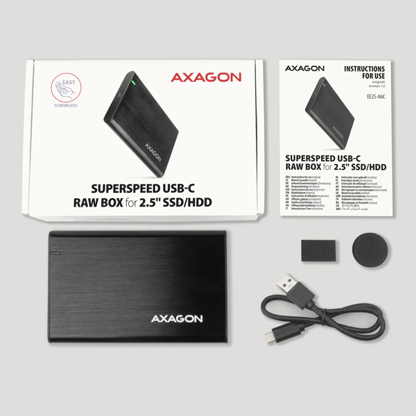 AXAGON EE25-A6C,  USB-C 3.2 Gen 1 - SATA 6G 2.5