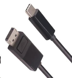 Kábel PremiumCord USB-C samec na DP1.4 8K DisplayPort samec 2m0 