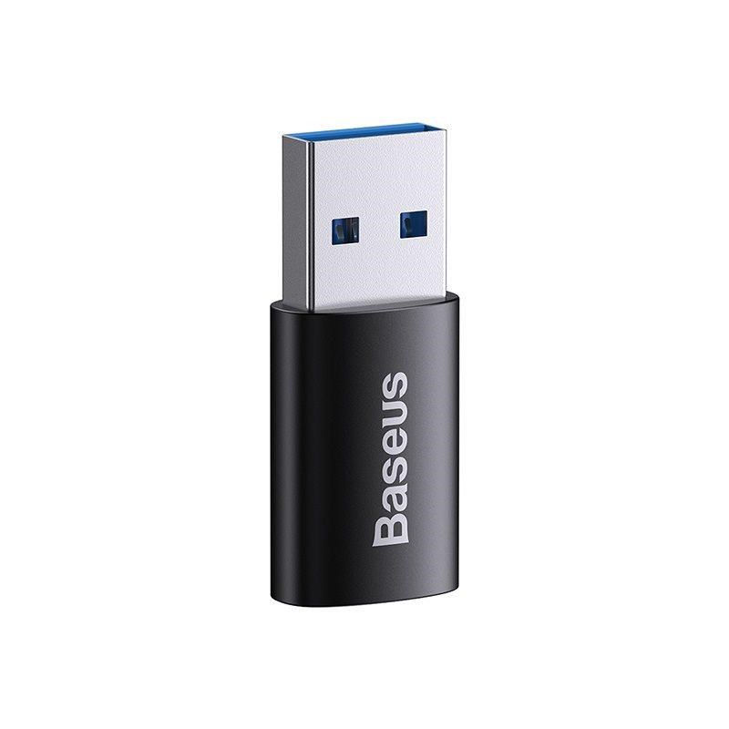 Baseus Ingenuity mini OTG adaptér USB-A 3,1A samec na USB-C samica, čierny1 