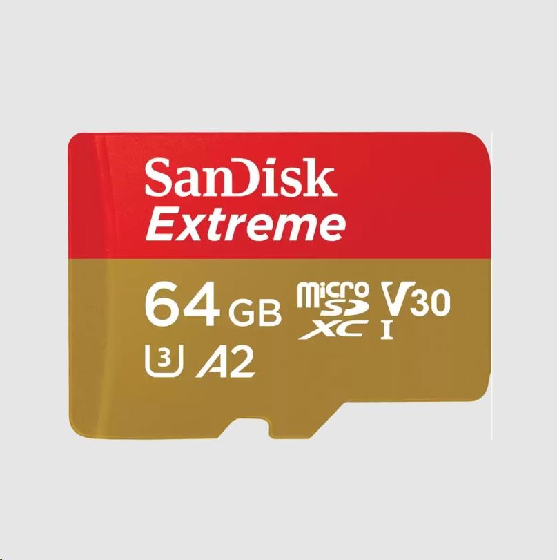 Karta SanDisk micro SDXC 64GB Extreme Mobile Gaming (170 MB/ s Class 10,  UHS-I U3 V30)0 