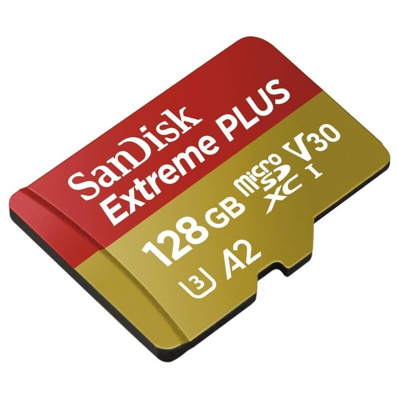 SanDisk Extreme PLUS/ micro SDXC/ 128GB/ 200MBps/ UHS-I U3/ Class 10/ + Adaptér3 