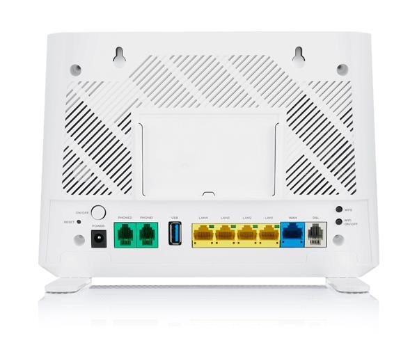 Zyxel DX3301-T0 Wireless AX1800 VDSL2 Modem Router,  4x gigabit LAN,  1x gigabit WAN,  1x USB,  2x FXS2 