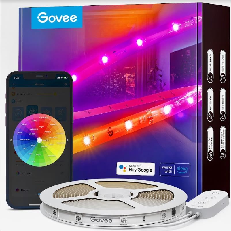 Govee WiFi RGBIC Smart PRO LED pásek 5m - extra odolný6 