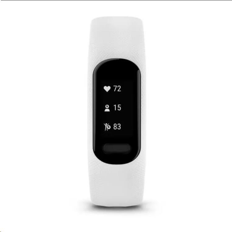 Garmin monitorovací náramek vívosmart® 5,  White,  velikost S/ M4 