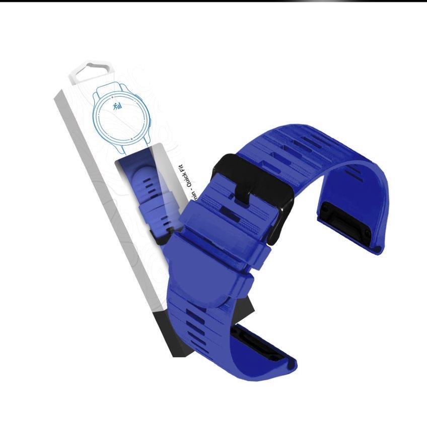 RhinoTech řemínek pro Garmin QuickFit silikonový outdoor 22mm tmavě modrý0 