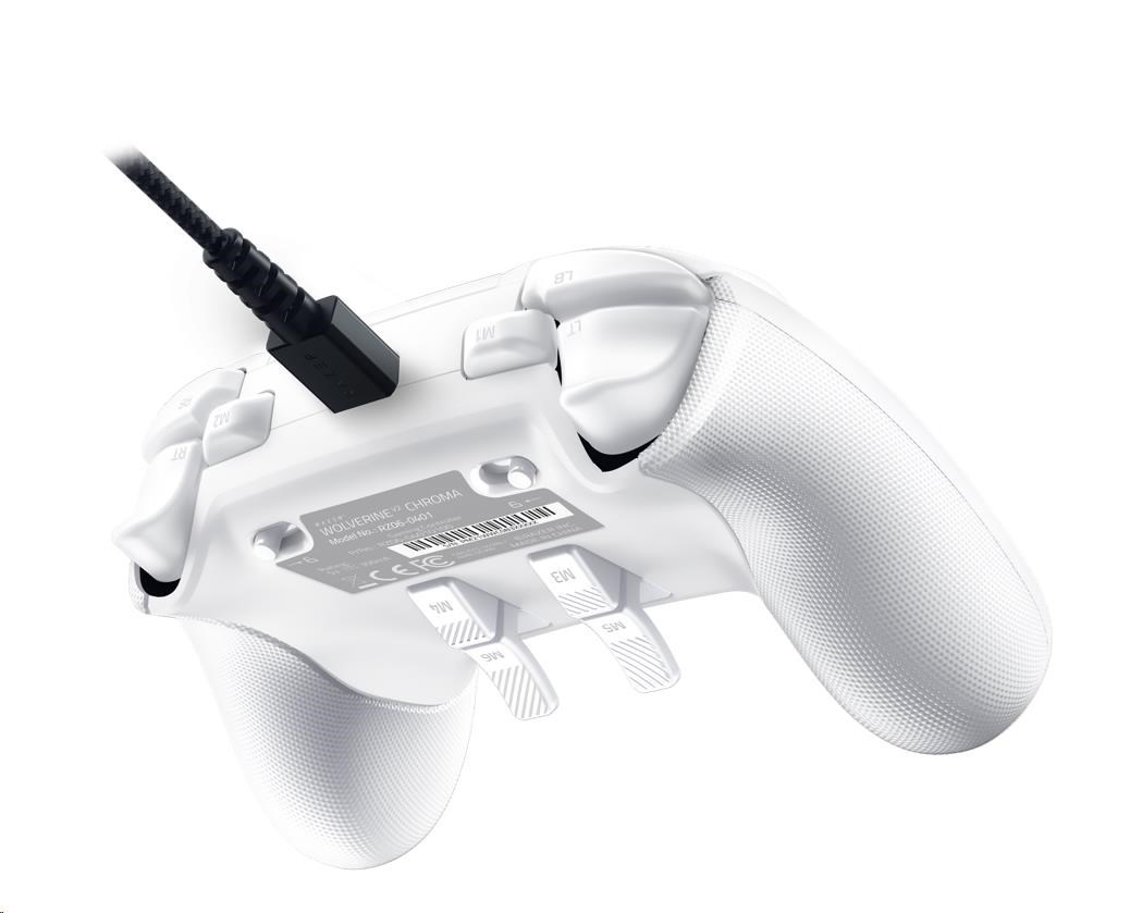 RAZER herní ovladač Wolverine V2 Chroma White,  Xbox Series X|S Controller with Razer Chroma™ RGB5 