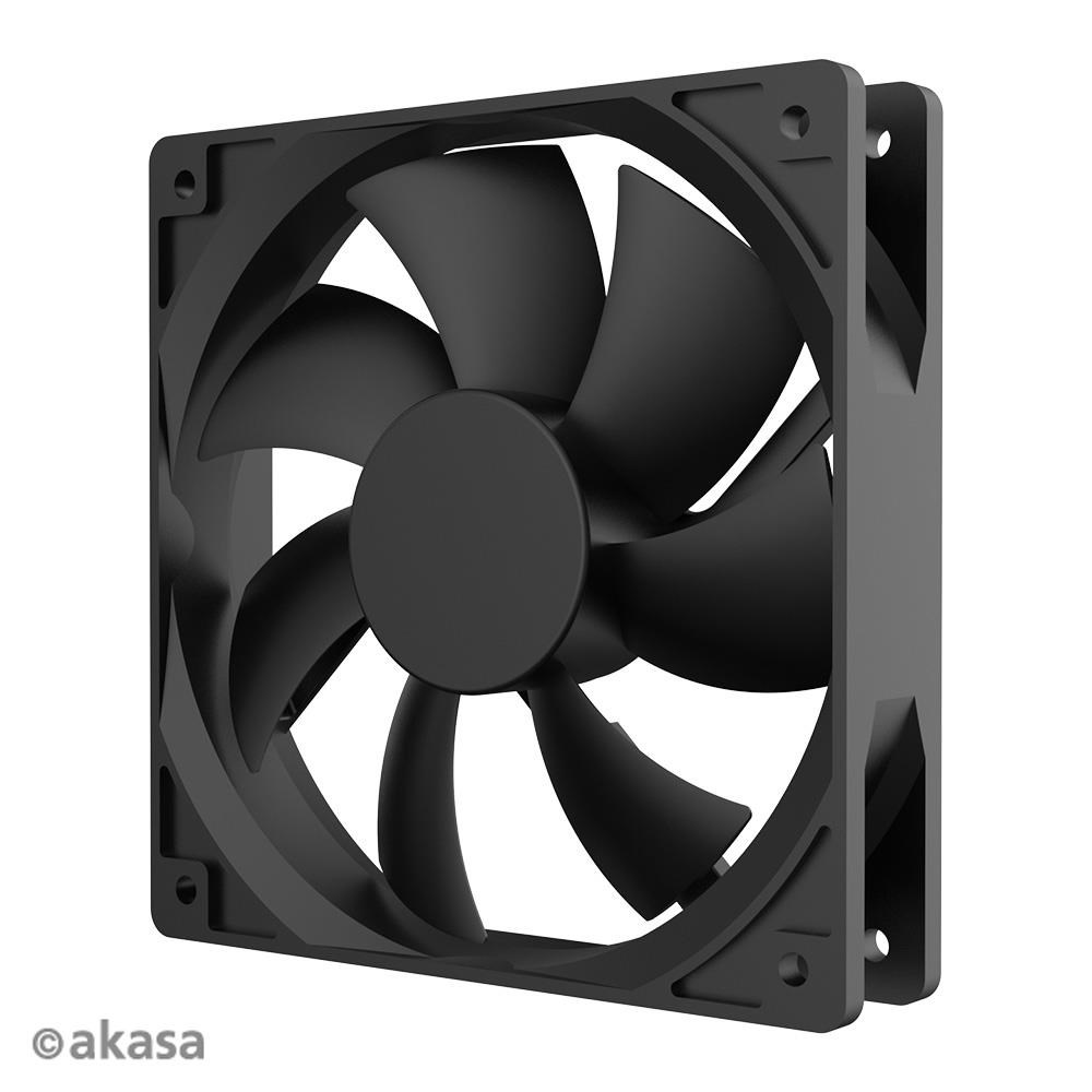 Ventilátor AKASA Smart Black, 12cm ventilátor, HD ložisko0 