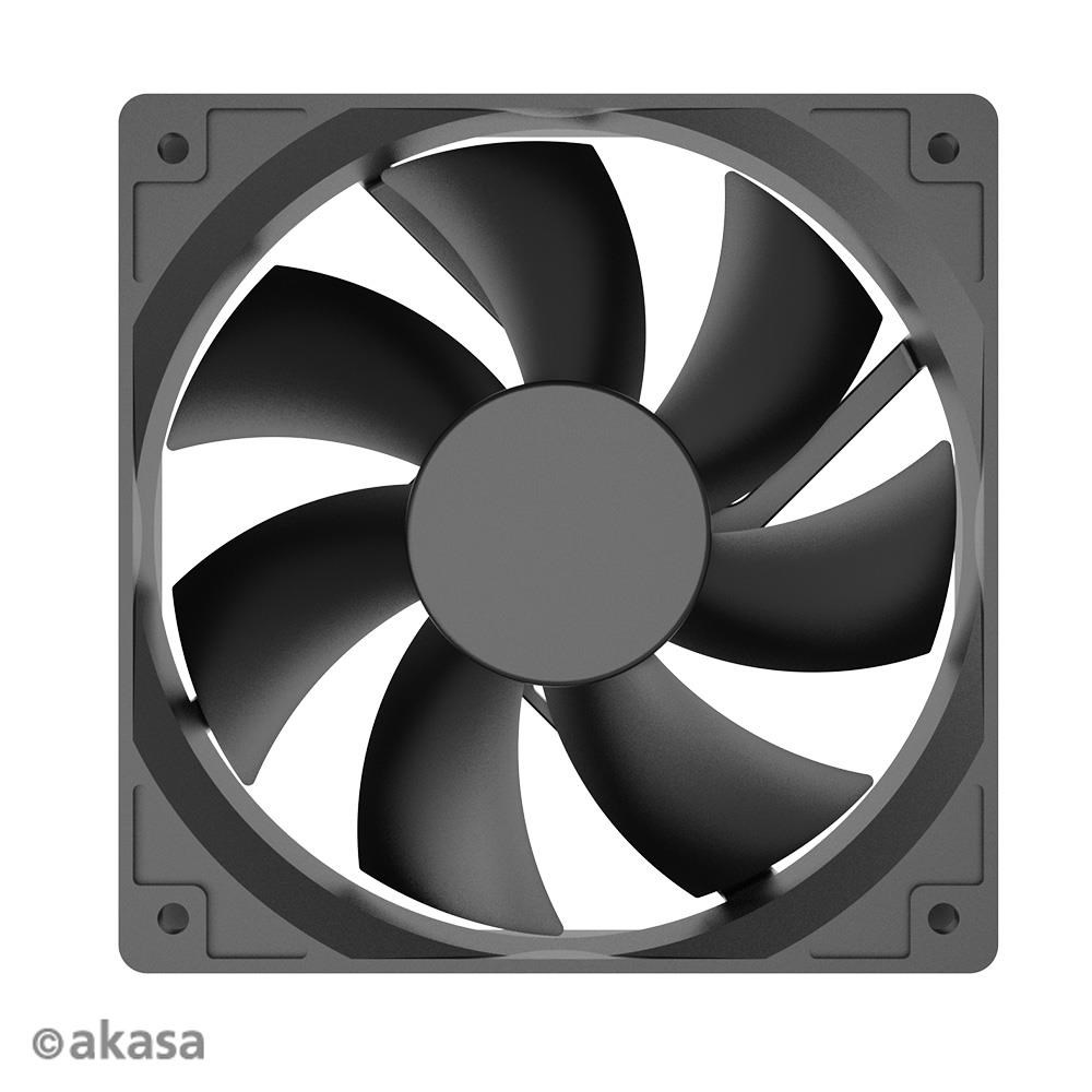 Ventilátor AKASA Smart Black, 12cm ventilátor, HD ložisko1 