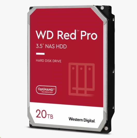 WD RED Pro NAS WD201KFGX 20TB SATAIII/600 512MB cache, 268 MB/s, CMR0 