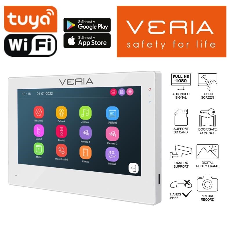 LCD monitor videotelefonu VERIA 3001-W bílý1 
