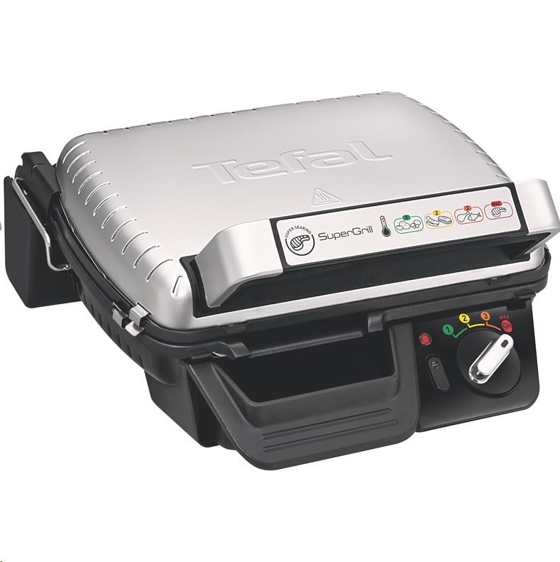 Tefal Supergrill Standard GC450B32 elektrický gril,  2000 W,  kontaktní,  digitální časovač,  odnímatelný tác na šťávu1 