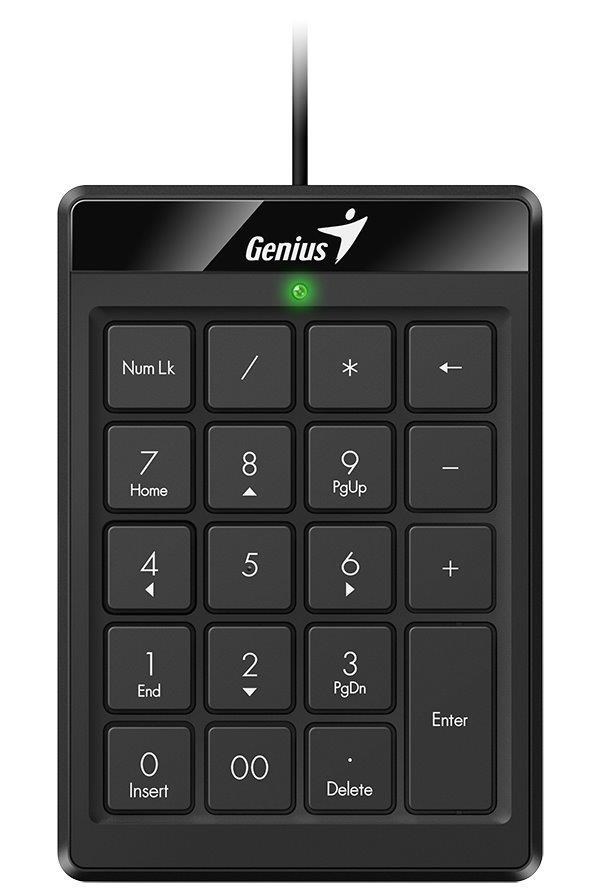 GENIUS numerická klávesnice NumPad 110/  Drátová/  USB/  slim design/  černá3 