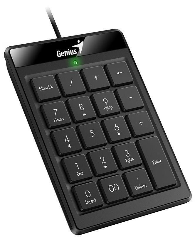 GENIUS numerická klávesnice NumPad 110/  Drátová/  USB/  slim design/  černá0 