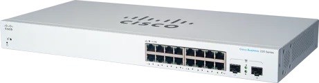 Cisco switch CBS220-16T-2G (16xGbE,2xSFP,fanless) - REFRESH0 