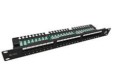 Solarix Patch panel 24 x RJ45 CAT5E UTP s prepojovacou lištou 1U SX24L-5E-UTP-BK-N0 