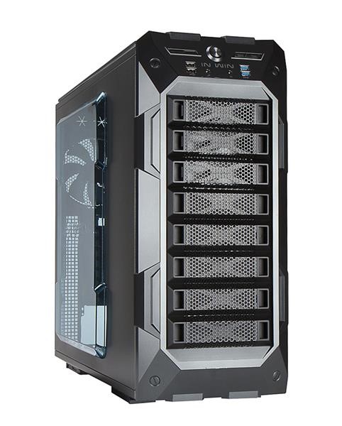 IN WIN case Grone White/ Black,  Midi Tower,  bez zdroja napájania3 