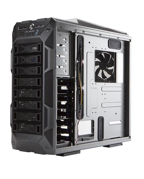 IN WIN case Grone White/ Black,  Midi Tower,  bez zdroja napájania7 