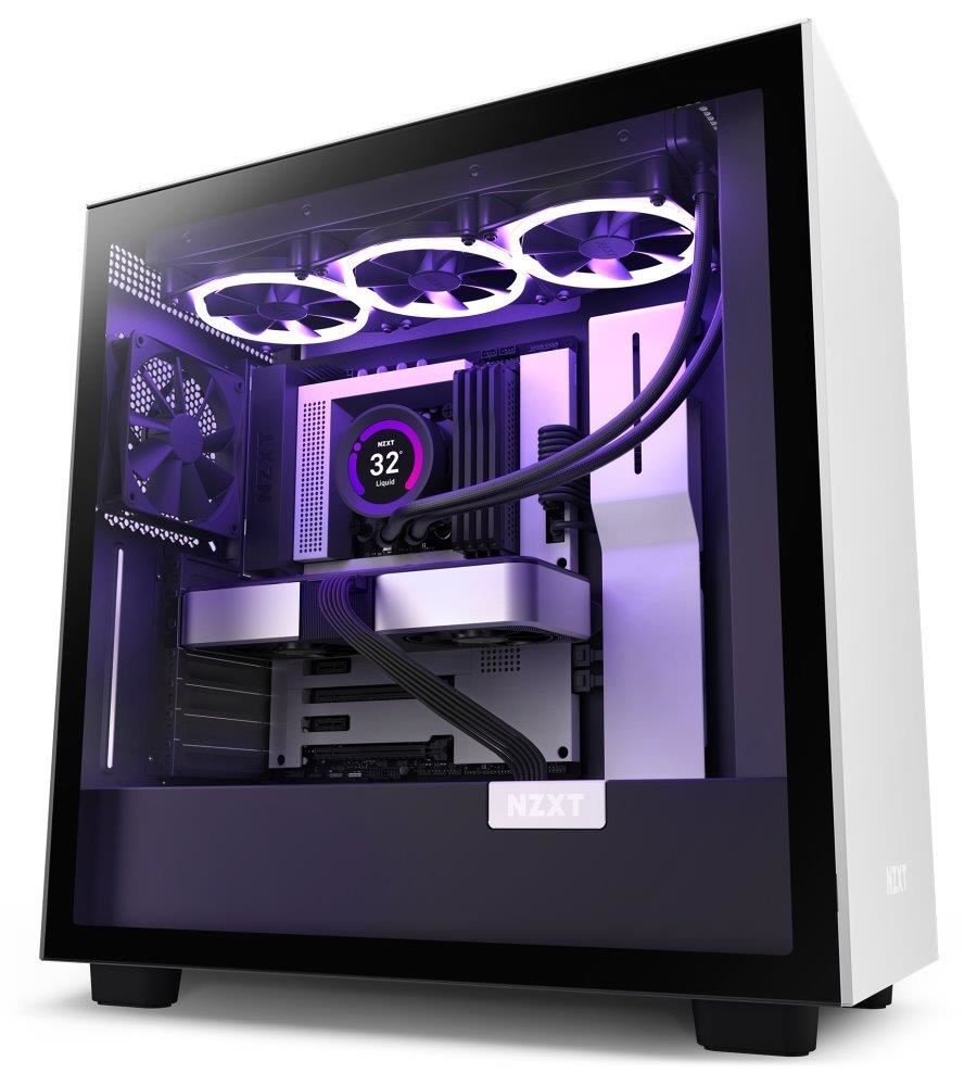 Skriňa NZXT H7 /  ATX /  2x120 mm ventilátor /  USB-C /  2x USB /  sklenená bočnica /  čierna a biela1 