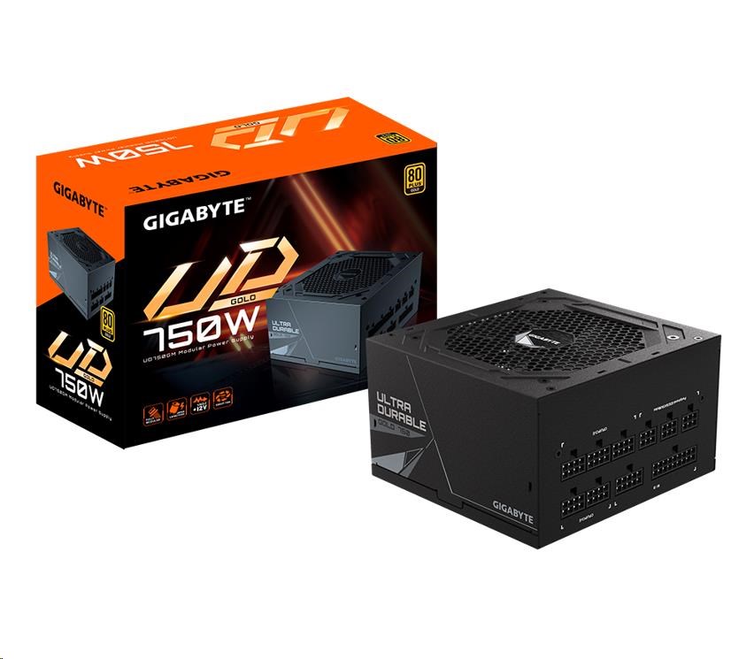 Napájací zdroj GIGABYTE UD750GM, 750W, 80+ Gold, 120mm ventilátor0 