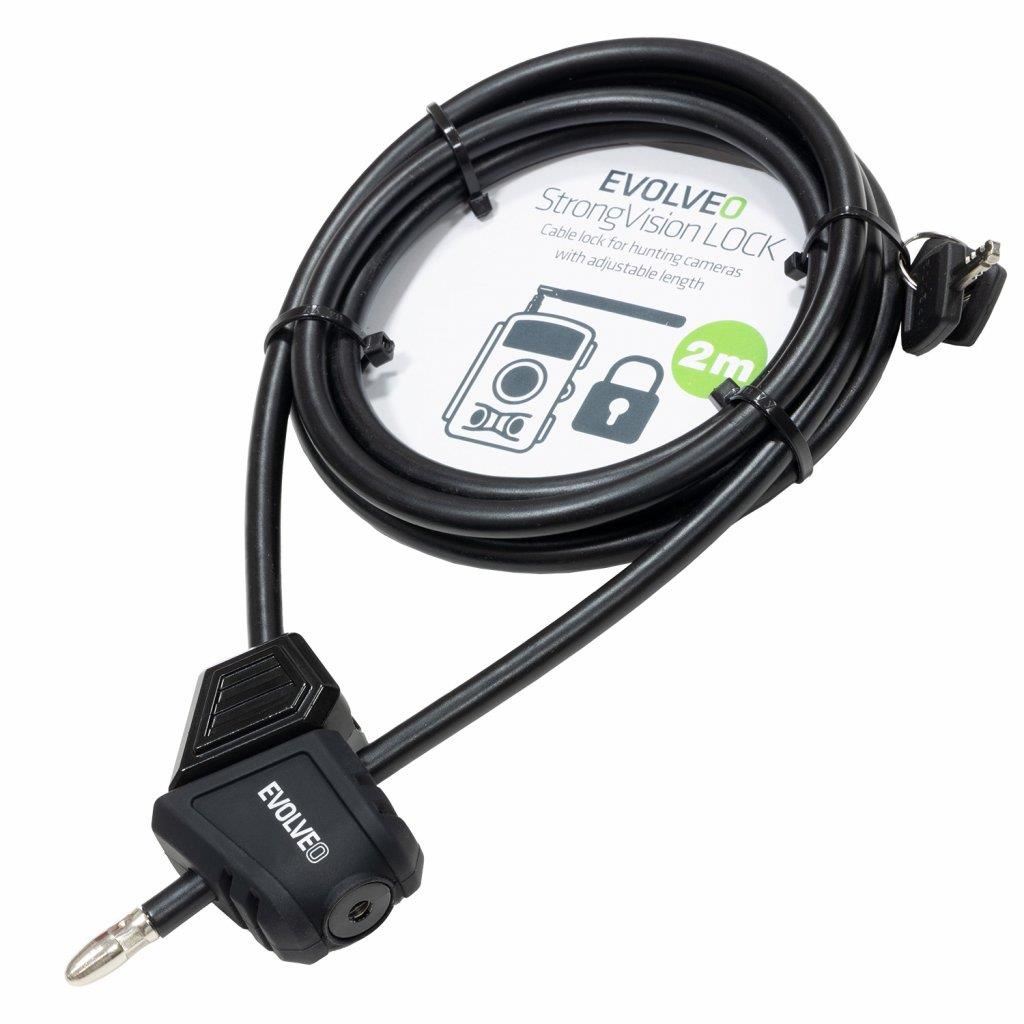 EVOLVEO StrongVision LOCK,  lanový nastavitelný zámek 8mm x 2m1 