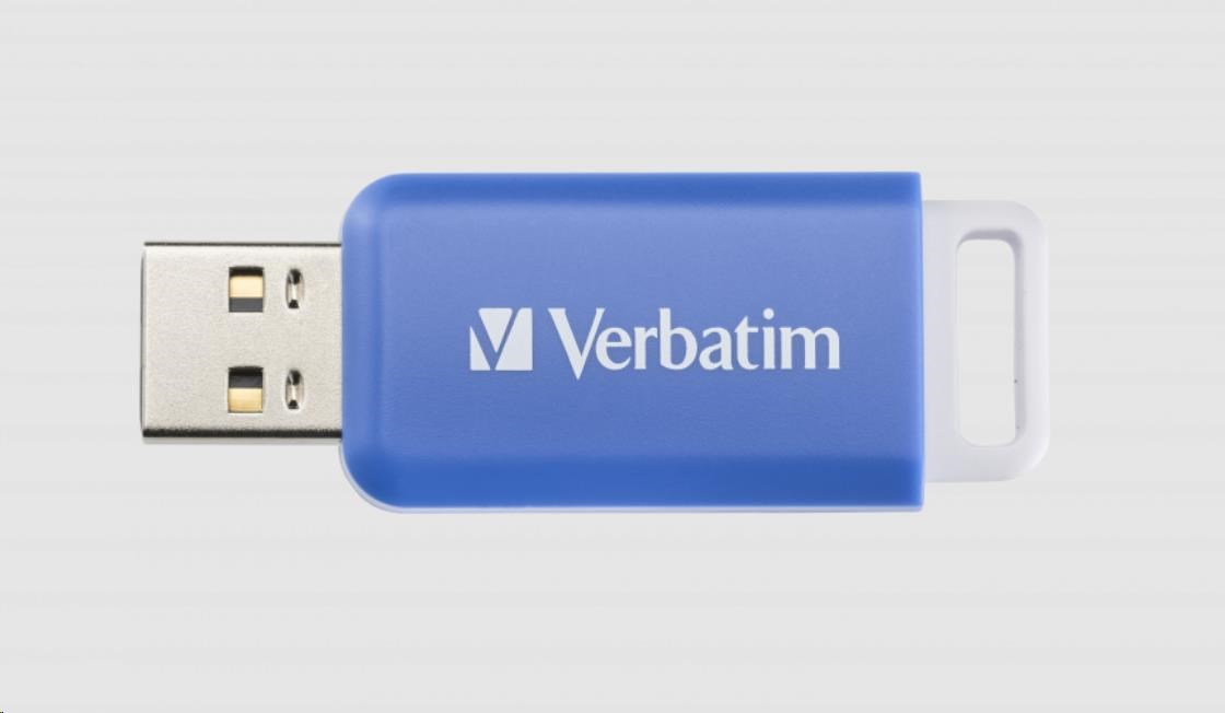 VERBATIM Flash Disk 64GB DataBar USB 2.0 Disk,  modrý3 
