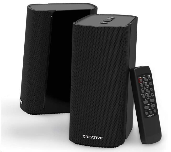 Creative T100 Bluetooth active 2.0 reproduktorov s optickým vstupom,  Hi-Fi ,  DO,  kompaktné,  čierne0 