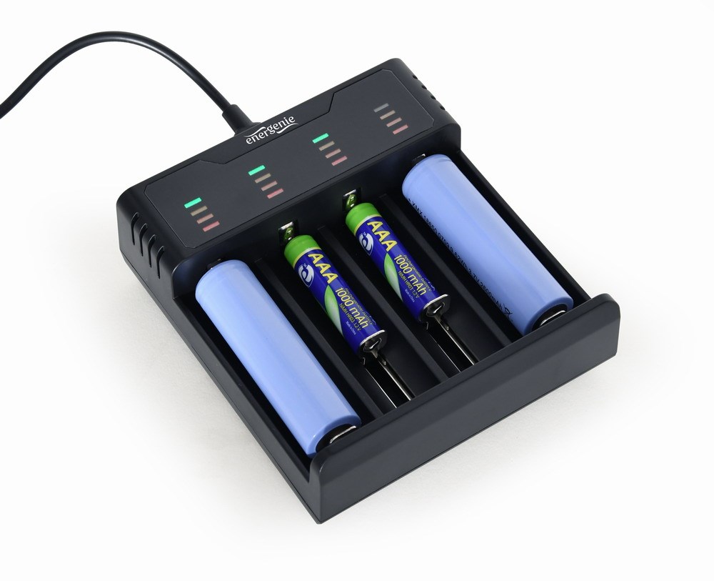 GEMBIRD nabíječka baterií BC-USB-02,  4ks,  Ni-MH + Li-ion5 