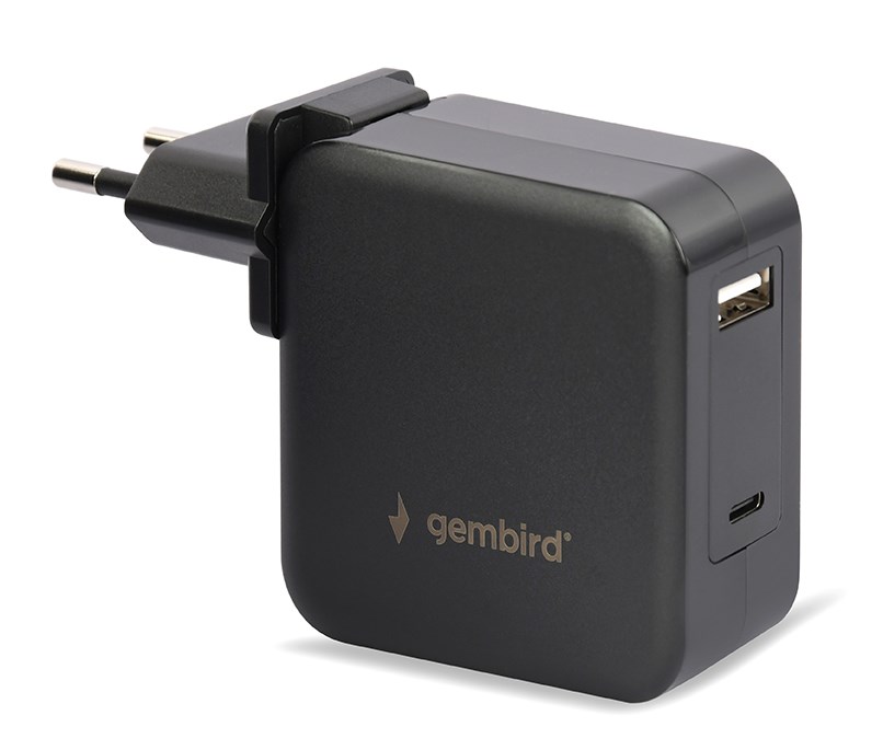 GEMBIRD Univerzálny adaptér NPA-PD60-01 pre notebook,  Type-C PD,  USB,  60 W0 