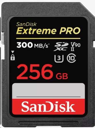 SanDisk SDHC karta 256GB Extreme PRO (300 MB/s, Class 10, UHS-II U3 V90)0 
