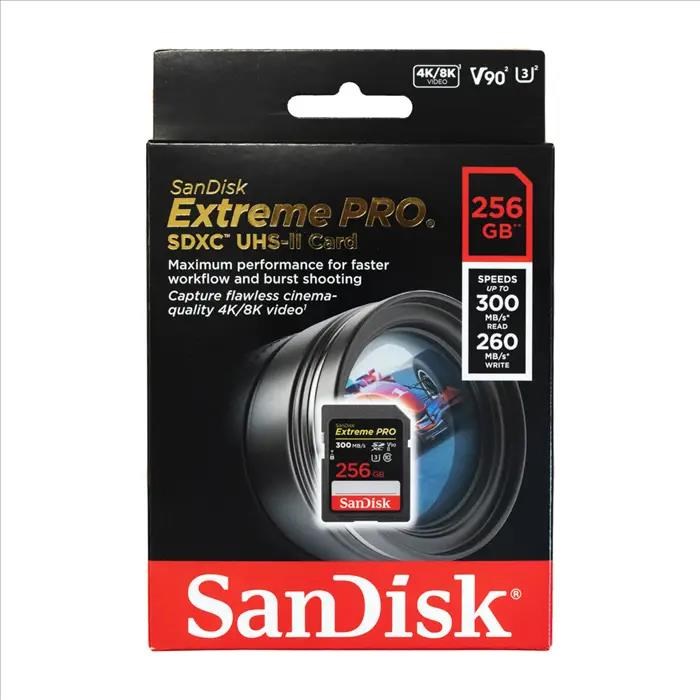 SanDisk SDHC karta 256GB Extreme PRO (300 MB/s, Class 10, UHS-II U3 V90)1 