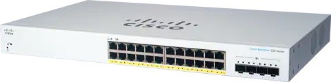 Cisco switch CBS220-24P-4X (24xGbE, 4xSFP+, 24xPoE+, 195W) - REFRESH0 