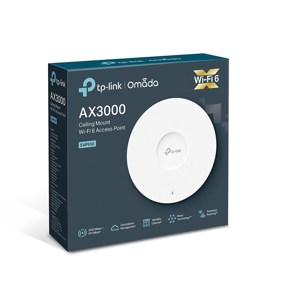 TP-Link EAP650 OMADA WiFi6 AP (AX3000, 2, 4GHz/ 5GHz, 1xGbELAN, 1xPoE-in)8 