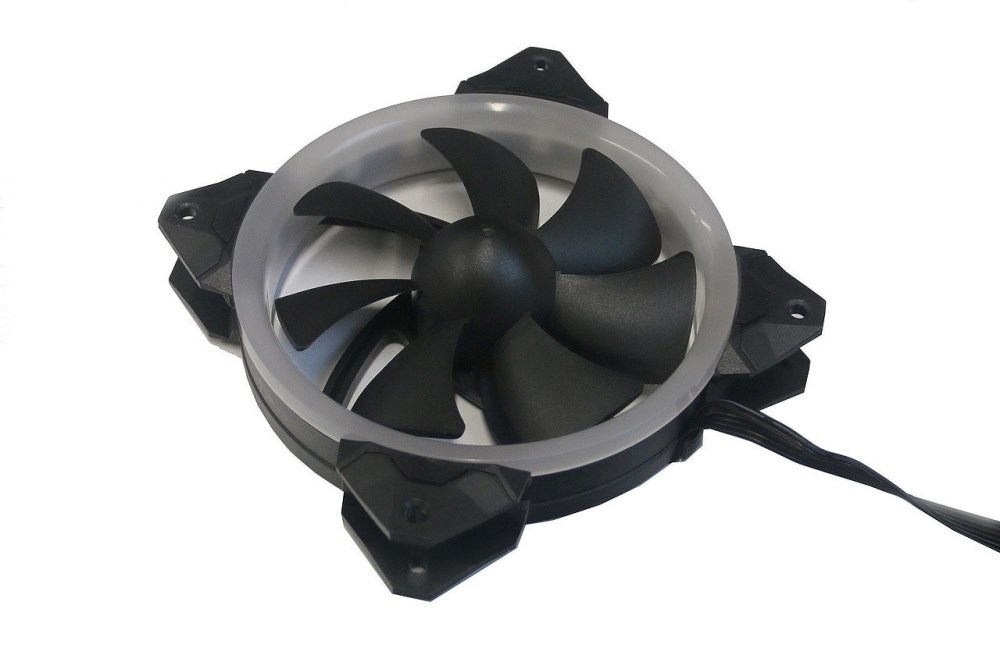 EUROCASE ventilátor RGB 120mm (Turbine blade,  FullControl Led),  set 6ks + controller0 
